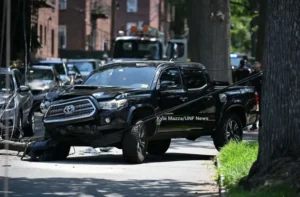 ICE Pursuit Ends in Teaneck Crash, Downs Utility Pole